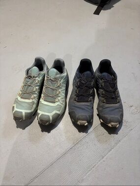 Salomon Trail Running Shoes - Mint Green and dark blue